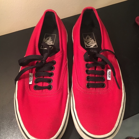 Red Authentic Vans - Picture 1 of 3